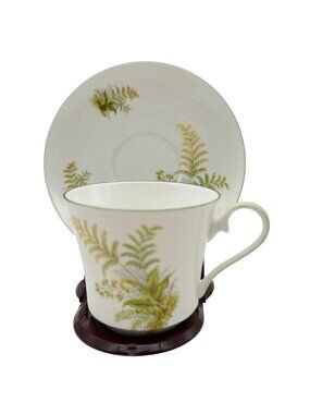 Nanrich Pottery Jason Works Fern Vintage Cup & Saucer Fine Bone China England